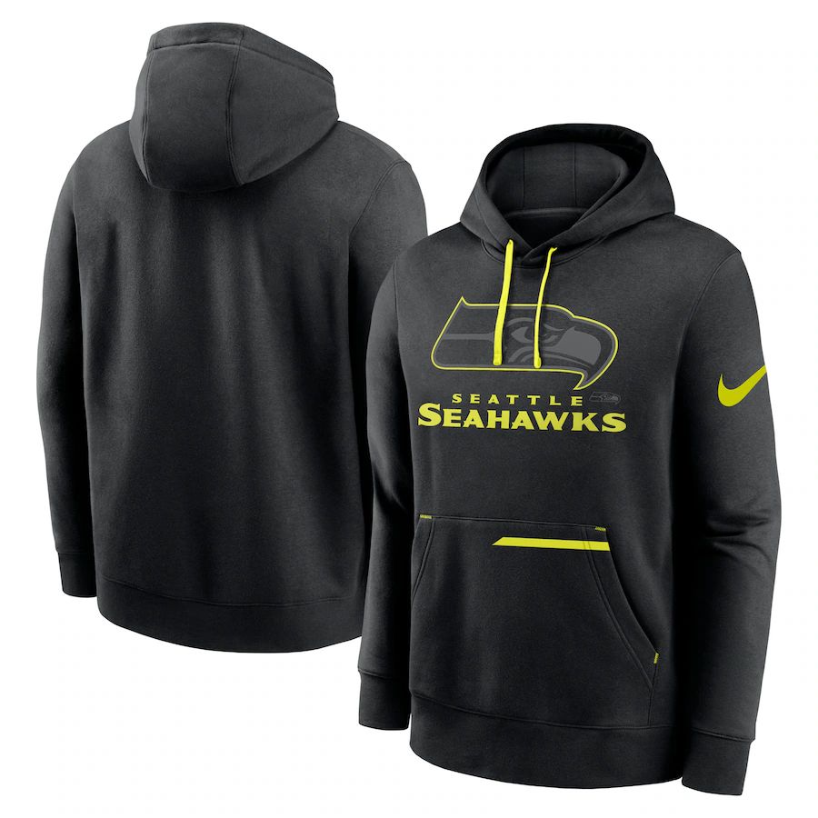 Men 2023 NFL Seattle Seahawks black Sweatshirt style 1